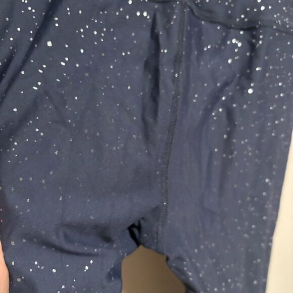 Beyond Yoga Alloy Ombre High Waisted Leggings Navy Blue Silver- Size Medium - Picture 9 of 9